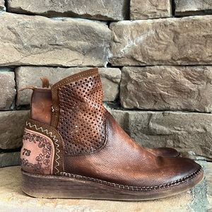 Brown Leather Ankle Boots